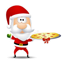 Pizza with Santa